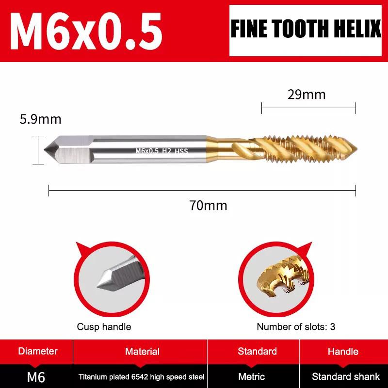 

Спиральный метчик YIFINO для тонкой резьбы м8-м24