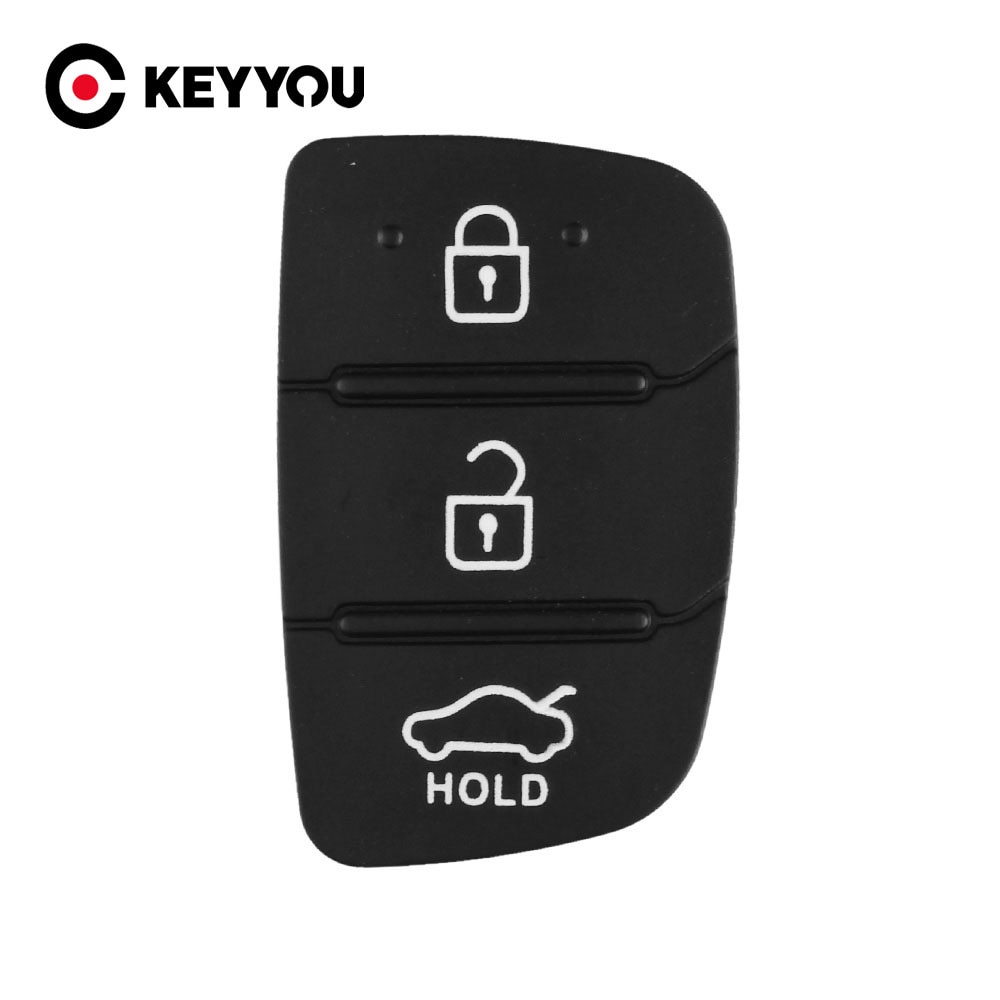 

Запасные части KEYYOU, резиновый чехол для автомобильного ключа, Пустая Крышка для Hyundai с 3 кнопками