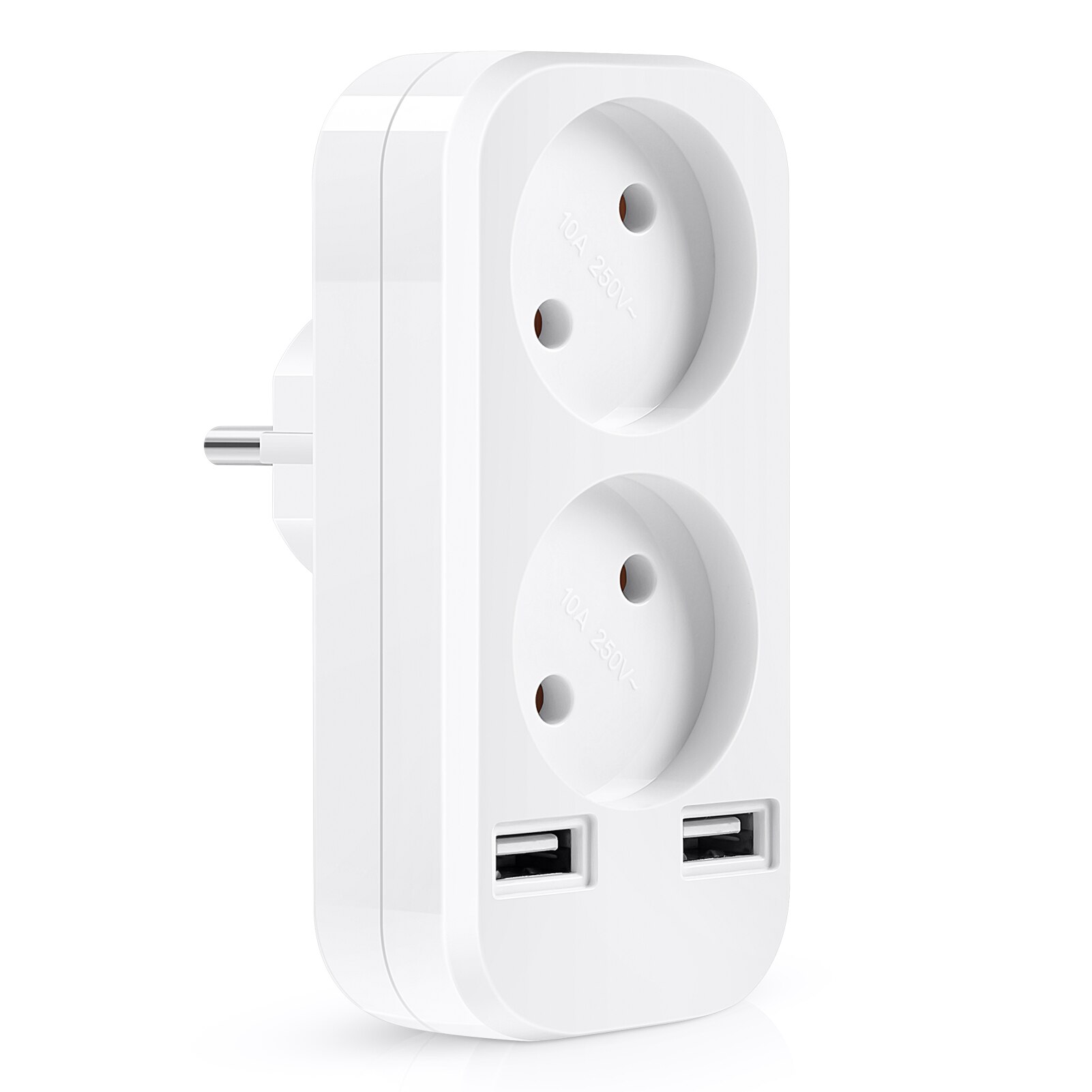 

Портативная европейская розетка с двумя USB-портами