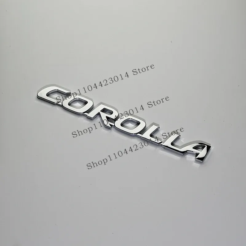 

3D глянцевые черные, серебряные буквы для Toyota Corolla, эмблема на багажник, наклейки, автомобильные аксессуары, модифицированная наклейка на автомобиль