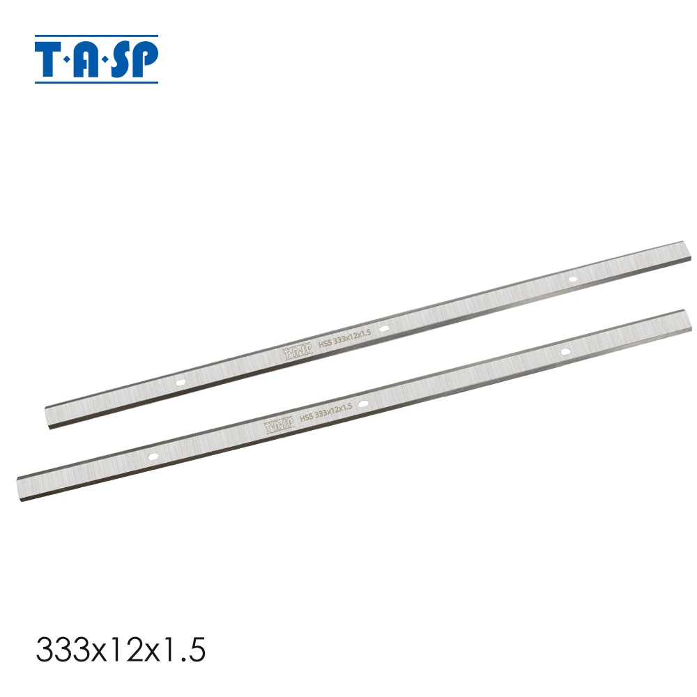 

TASP 2 шт., 13 дюймов, строгальные лезвия, двусторонние ножи 333 x 12 x 1,5 мм для Delta 22-580 TP300 Metabo DH330 Ryobi AP1300