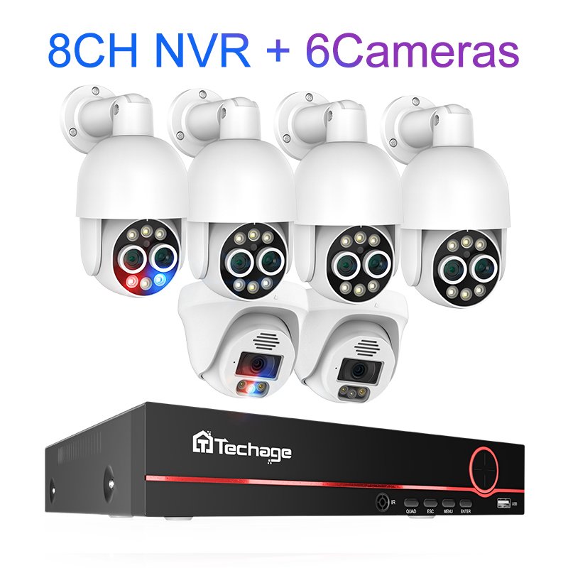 

8CH 8MP 4K HD H.265 POE система охранной камеры обнаружения человека наружная внутренняя система видеонаблюдения