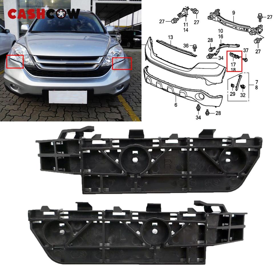 

1 пара, передний левый и правый бампер для Honda CRV CR-V 2007 - 2011