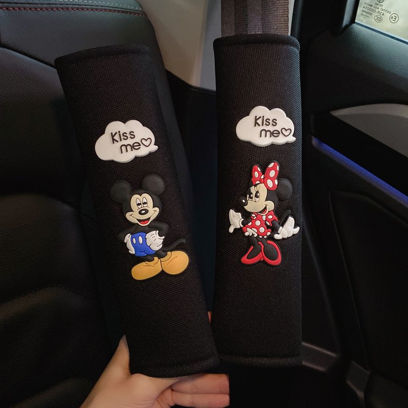

Disney Микки Маус ремень наплечная накладка мультфильм украшение интерьера автомобиля детский ремень чехол рюкзак плечевой ремень защитная накладка