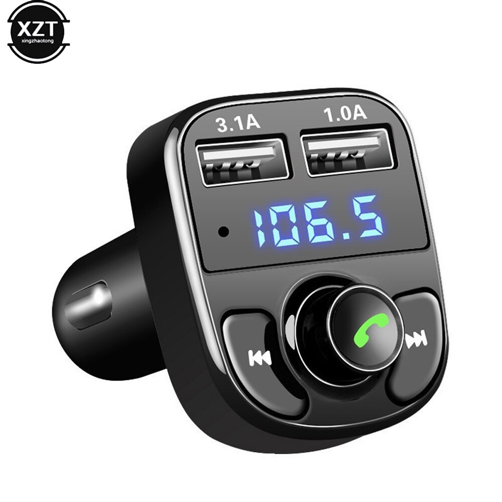 

Автомобильный FM-трансмиттер X8 с двумя USB-портами и поддержкой быстрой зарядки