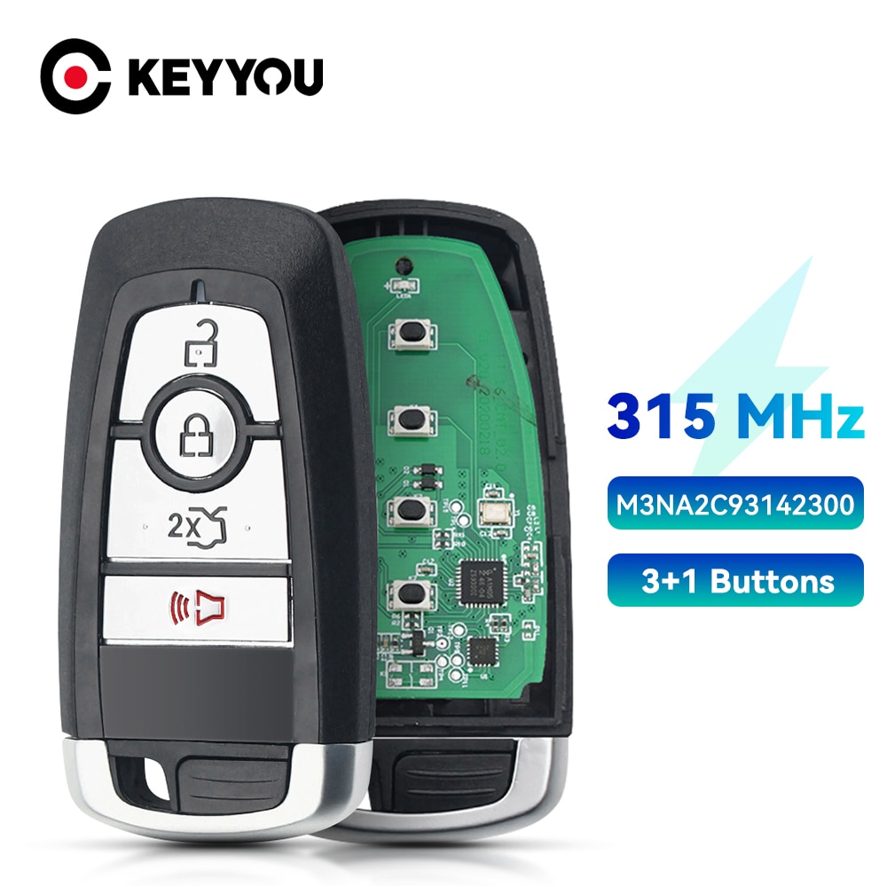 

Умный Автомобильный ключ KEYYOU M3NA2C93142300, 315 МГц, запрос для Ford Edge Explorer Fusion Mustang темно-коричневый 2017 2018 2019 2020