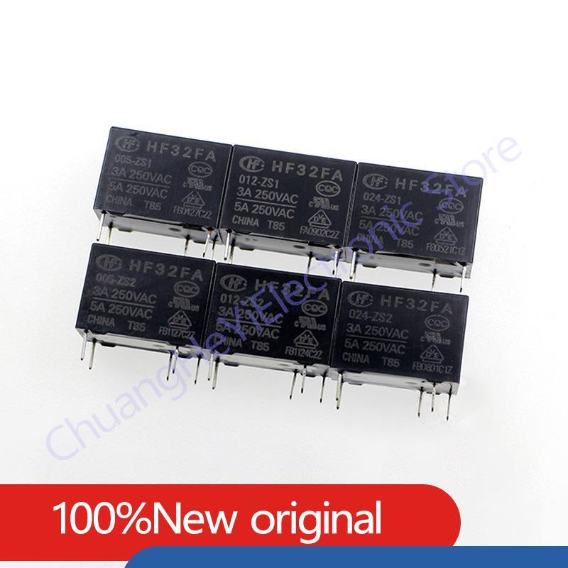 

Реле HF32FA JZC-32FA-005 012 024 -ZS1 ZS2, 5 пин, 3 А, реле, новая и оригинальная модель, 5 шт./партия