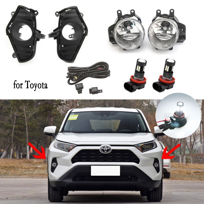 

Противотуманные фары головного света для Toyota RAV4 RAV 4 XA50 2019 2020 2021 галогенная противотуманная фара крышка противотуманной фары решетка ободок переключатель