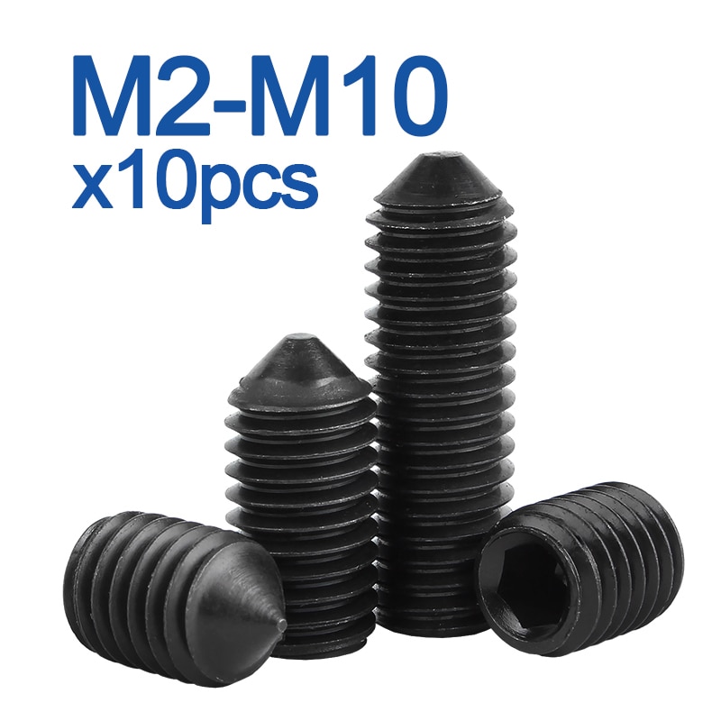 

Набор винтов AZKD M2.5 M3 M4 M5 M6 M8 M10 DIN914 черный