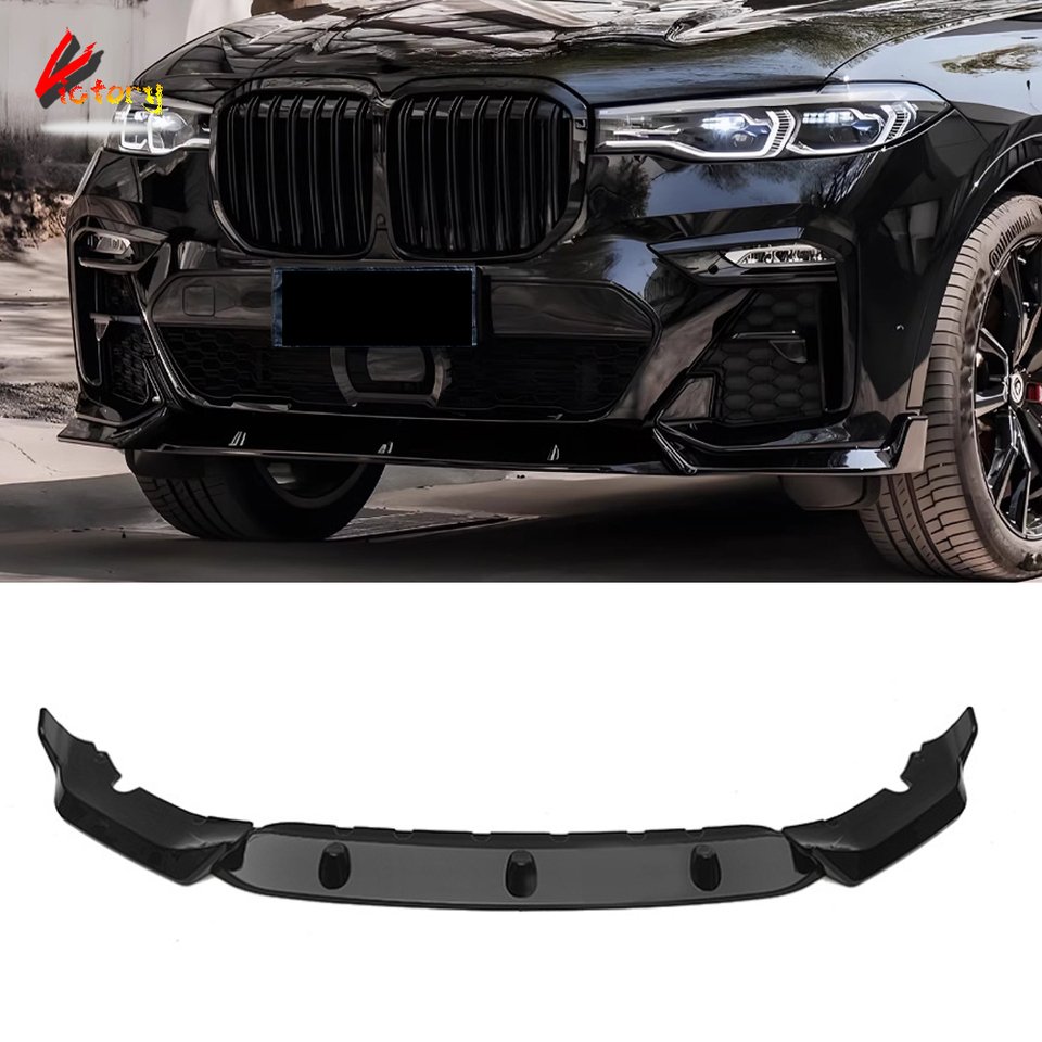 

Разделитель переднего бампера для BMW X7 G07 M Package 2019 2020 2021 2022, яркие черные бамперы, разделители каналов, комплект кузова автомобиля