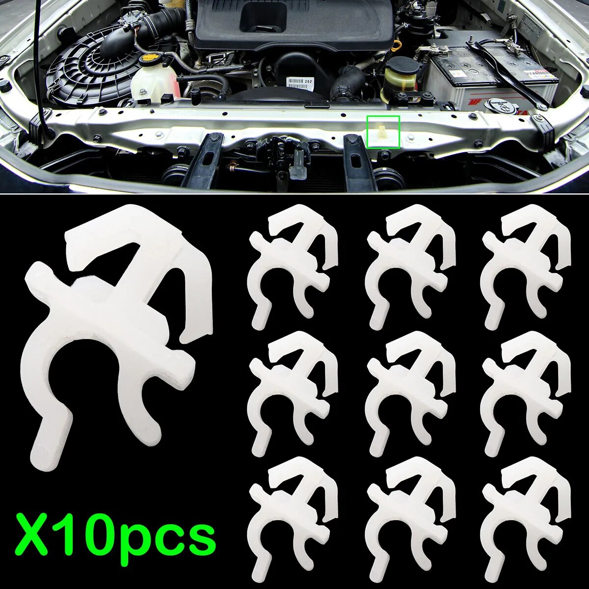 

10x для Toyota Land Cruiser J80 J100 Hilux капот капот Prod ROD фиксатор опора крепеж автомобильный зажим зажим держатель 53455-14020