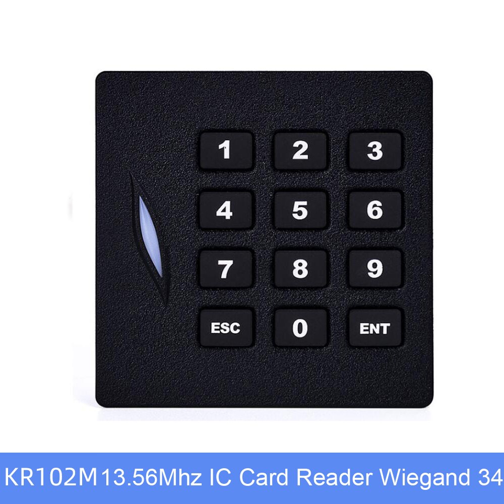 

Считыватель карт доступа с Rfid-клавиатурой, водонепроницаемый считыватель карт 125 кГц, wiegand 26/34 KR102E