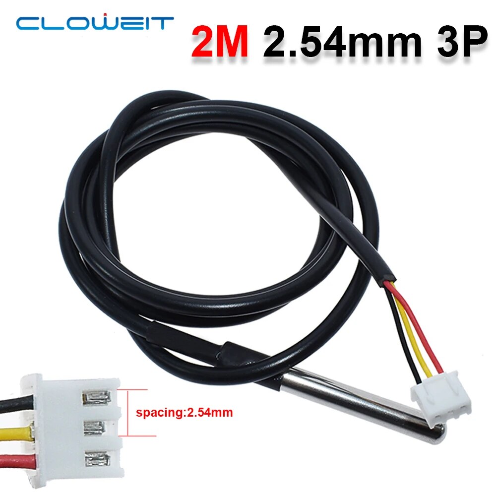 

Термодатчик DS18B20 из нержавеющей стали Cloweit 1/2/3 м