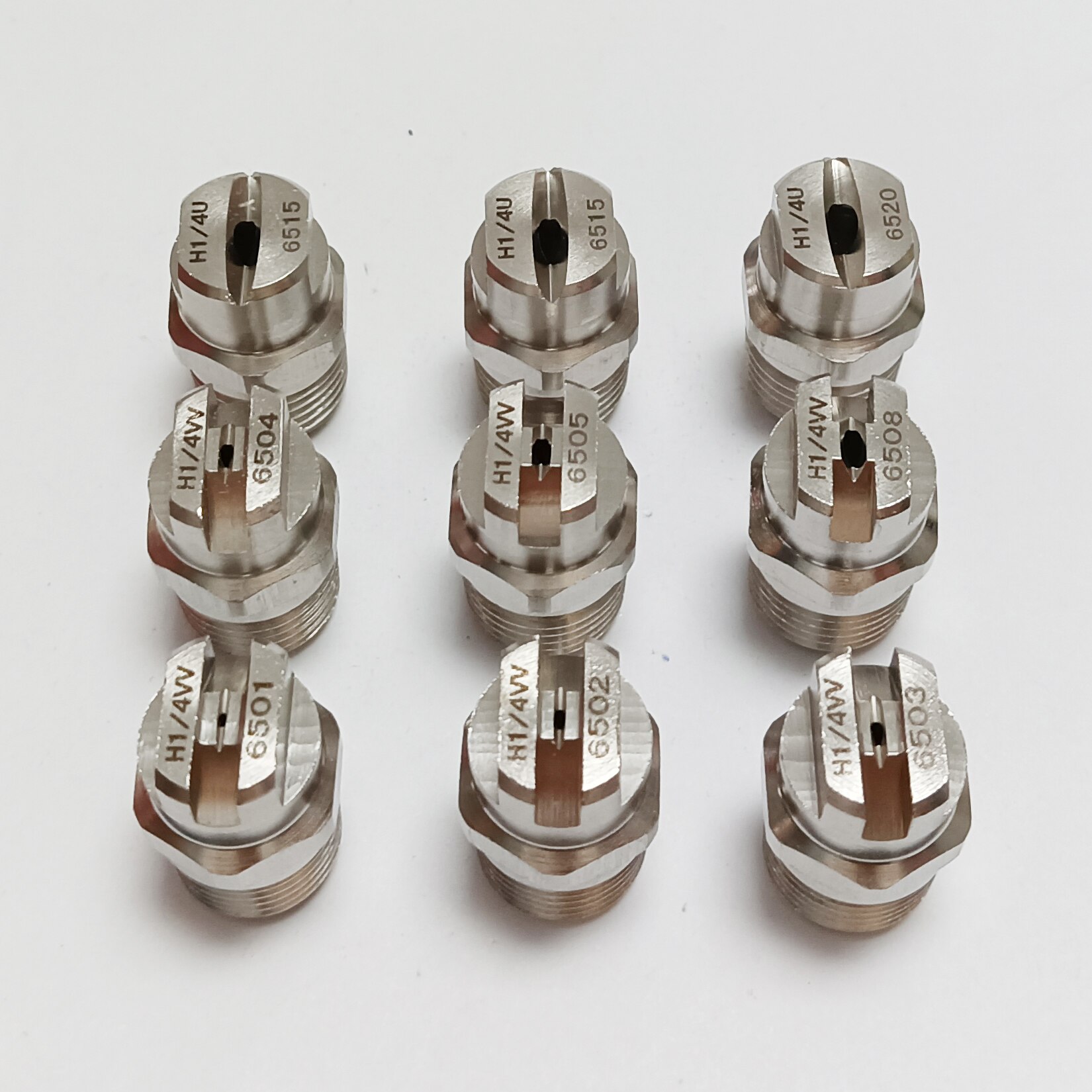 

Плоские веерные распылительные сопла SS304 1/4", 10 шт