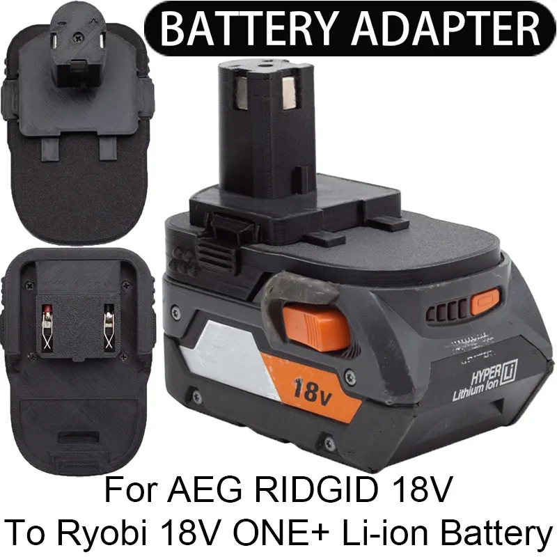 

Адаптер/преобразователь для литий-ионного инструмента Ryobi 18 В ONE+, преобразователь в AEG RIDGID, адаптер литий-ионного аккумулятора 18 В, аксессуары для электроинструментов