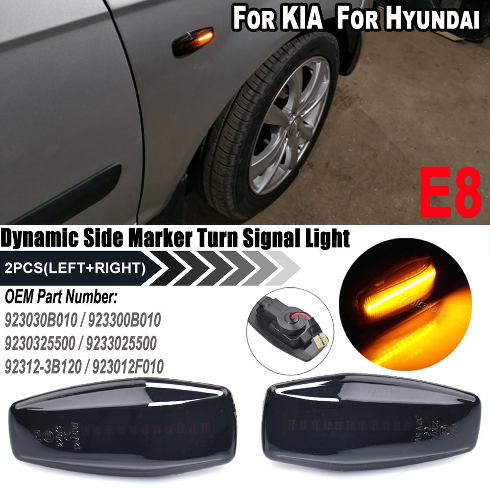 

Для Hyundai Elantra i10 Getz Sonata XG Tucson Terracan Coupe автомобильный указатель поворота светодиодный боковой габаритный поворотник последовательный поворотник