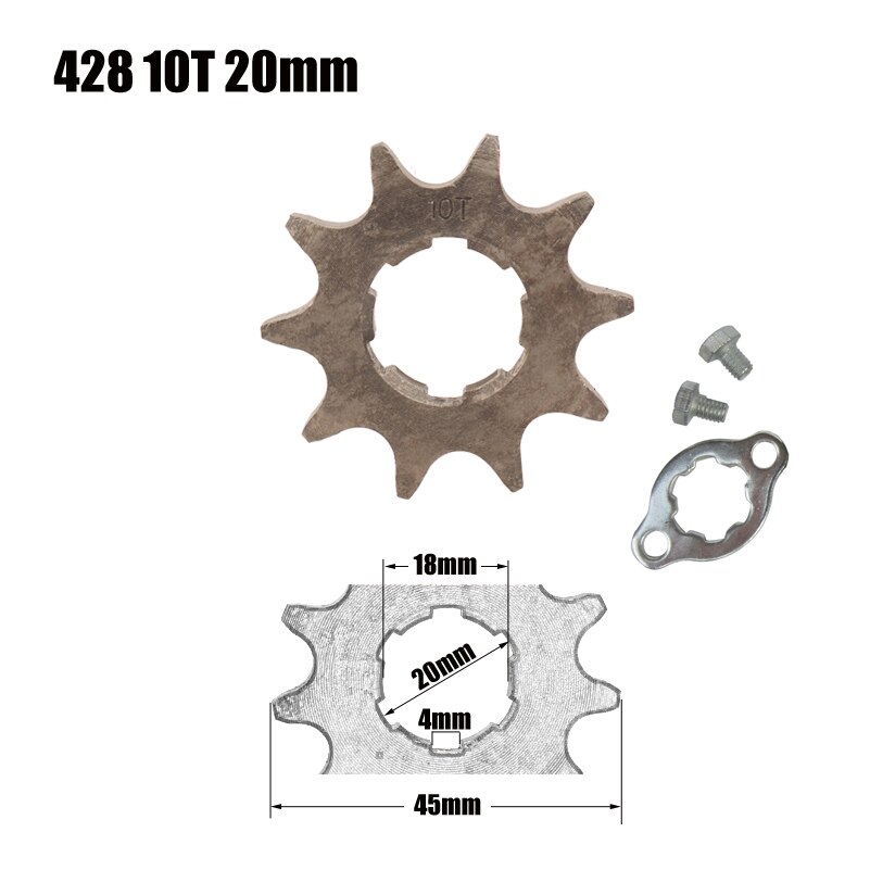 

Передняя звездочка двигателя 17 20 мм 10T-19T для KAYO BSE SSR SDG Dirt Pit Bike ATV Quad Go Kart, мопеда, скутера, мотоцикла 428 # Цепь