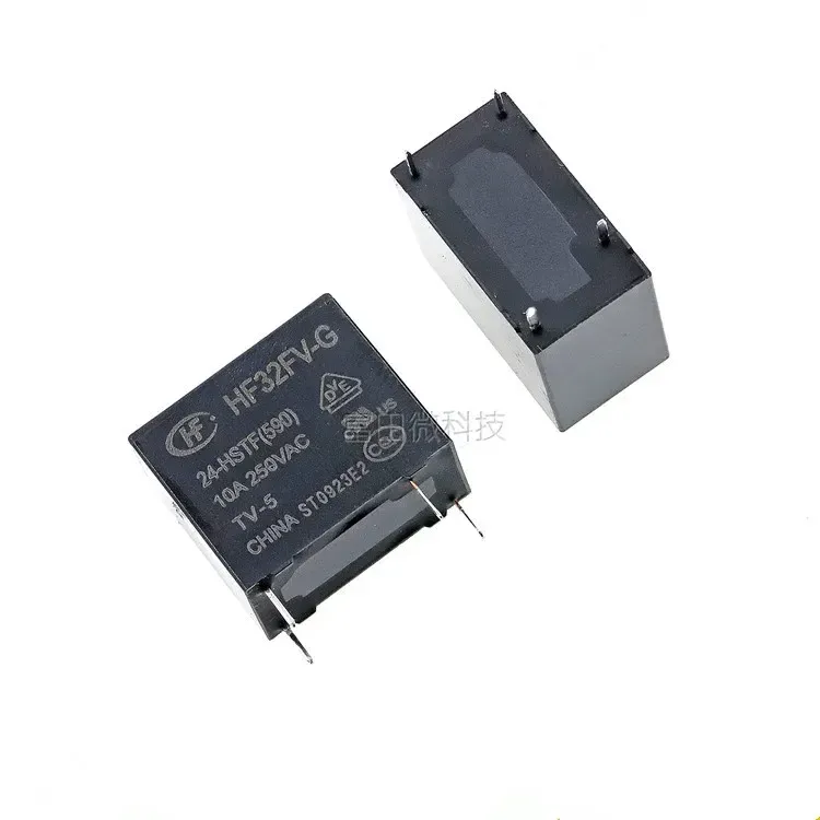 

25 шт. HF32FV-G-5-HSTF HF32FV-G-12-HSTF HF32FV-G-24-HSTF HF32FV-16 -5 12 24 HLTF 4PIN 10A 16A 5V 12V 24V реле питания
