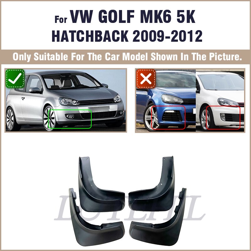 

Брызговики для Volkswagen VW Golf 6 Mk6 2009 2010 2011 2012, формованные брызговики, брызговики, передние и задние брызговики автомобиля