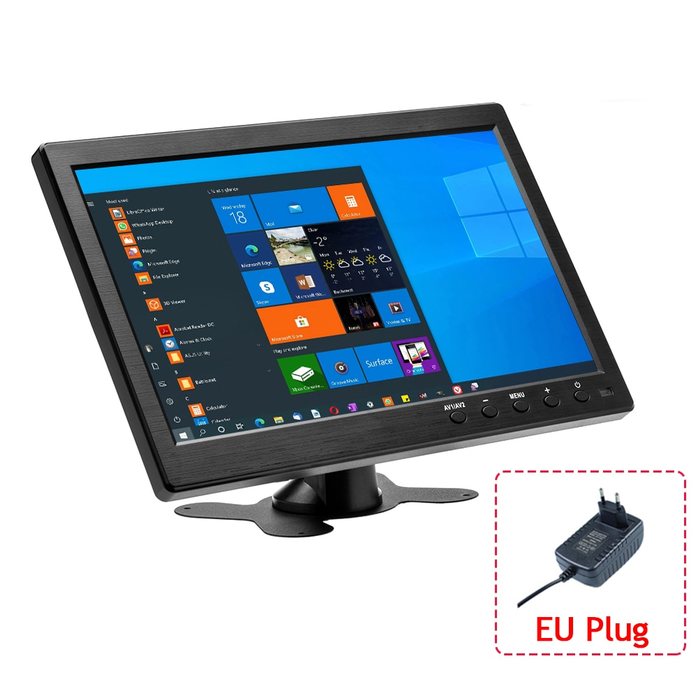 

Портативный ЖК-монитор Podofo, 10,1 дюйма, 2 канала, HDMI, VGA