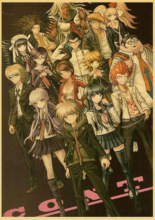 

Ретро постер Danganronpa на крафт-бумаге lanxihaibao