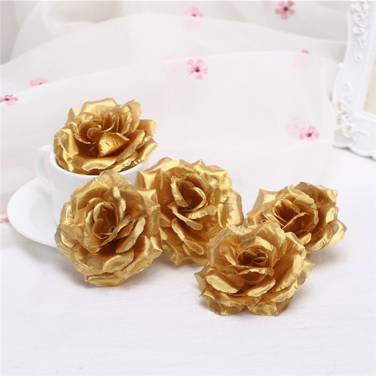 

Золотые искусственные розы YEAHBUY 12 шт.