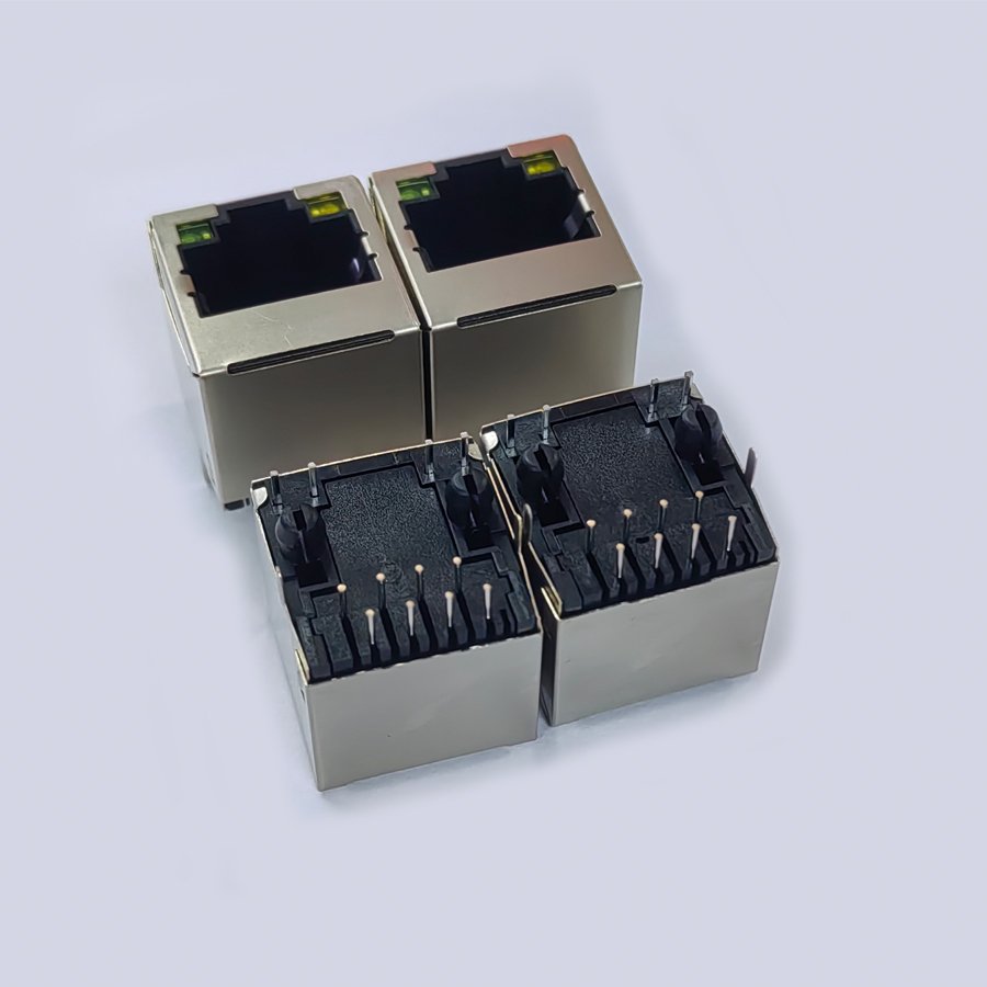 

20 шт./лот RJ45 8P8C вертикальный разъем со светодиодом NoEnName_Null