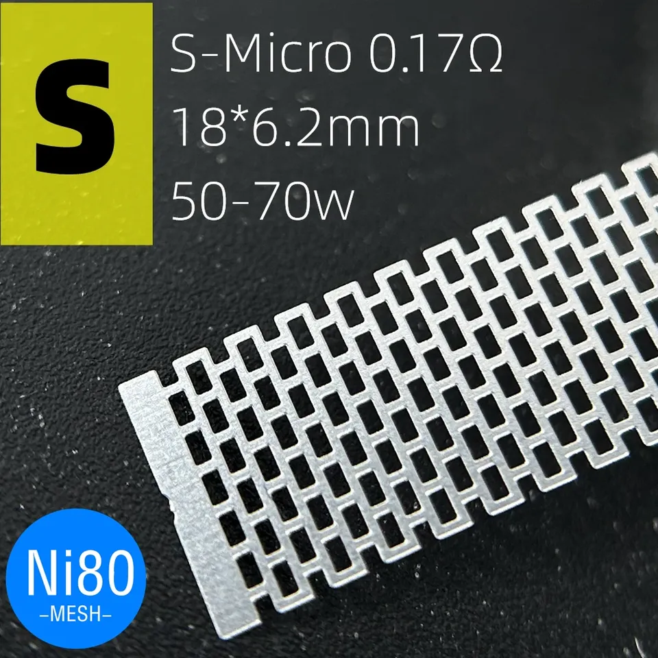 

13 моделей 6,2/6,8/8/8,5 мм, ширина Micro/Turbo/Clapton/Extreme, автомобильная решетка, сетка A1/Ni80/S. Аксессуары для листов NexMesh 316L