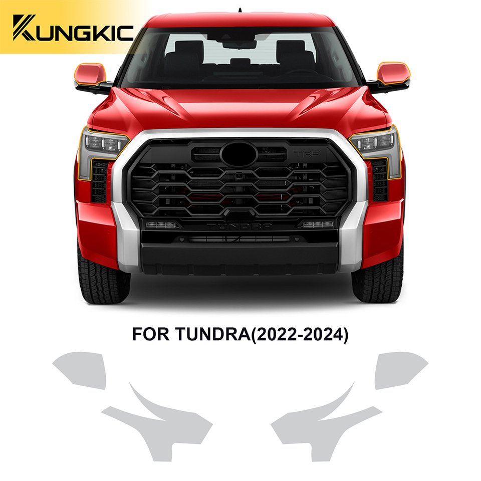 

Пленка для фар заднего вида TPU для Toyota Tundra 2022 2023 2024 8,5 мил, предварительно вырезаемая, прозрачная, PPF, защита краски