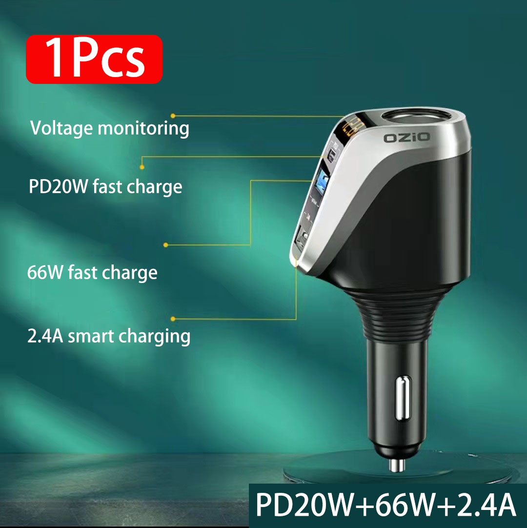 

Автомобильная розетка USB, мощность 66 Вт, автомобильная зарядка, быстрое автомобильное зарядное устройство QC3.0/PD порт, зарядное устройство для телефона, разъем постоянного тока 12 В/24 В