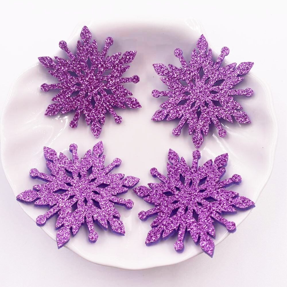 Золотые снежинки для декора Toiewy E71*2