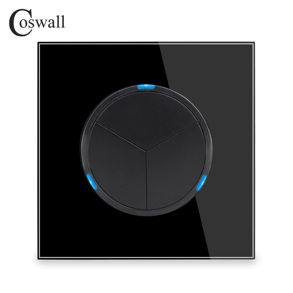 

Coswall 3-х групповой 2-сторонний выключатель белый/черный/серый