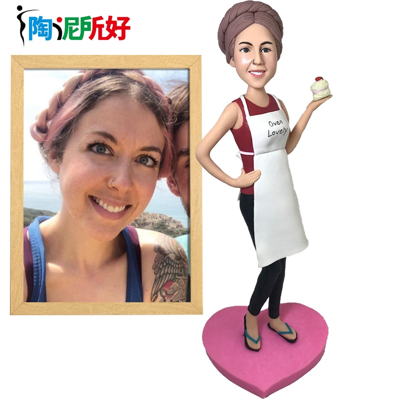 

Clay Doll Bobbleheads Figurines Customized ,Bespoke Gift for girlfriend,Personalized figures Sculptures Statue with Photos