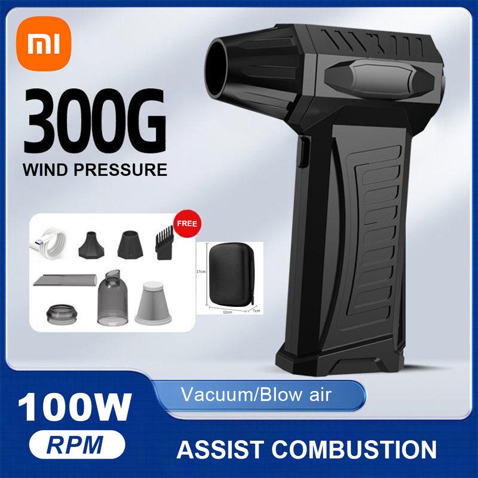 

Xiaomi Super Violent Blower 1000000RPM Бесщеточный турбоструйный вентилятор Сухой 10000 мАч Зарядный канальный вентилятор 300G Тяга Инструмент для очистки ПК