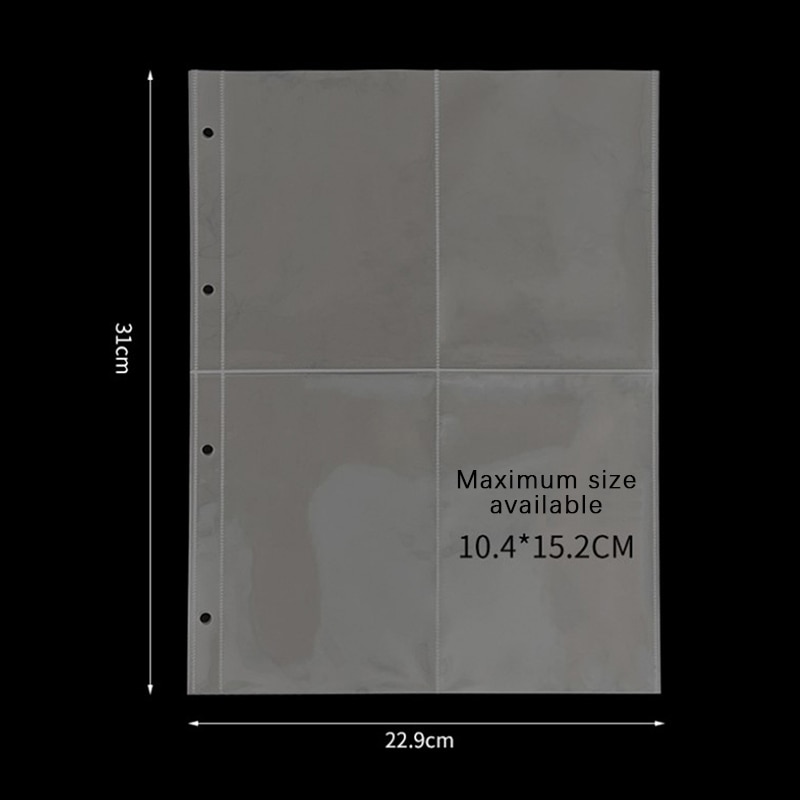 

KOQZM Прозрачные папки для фотоальбомов A4, 10 шт., 1/2/4/6/9 ячеек