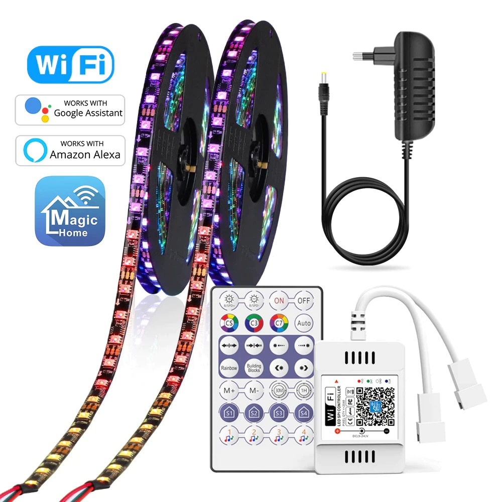 

Excellux RGB Светодиодная лента WS2811 12В 30/60 LED 1/2/3/4/5 м