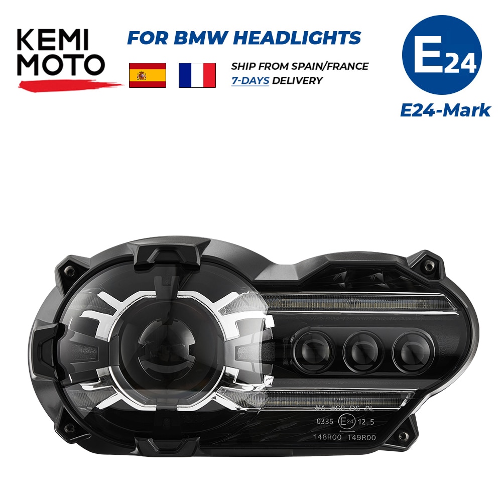 

Большая E-MARK светодиодный ные фары для BMW R1200GS R 1200GS 2004-2012 R 1200GS ADV Adventure 2005-2013 мотоциклетные фары в сборе