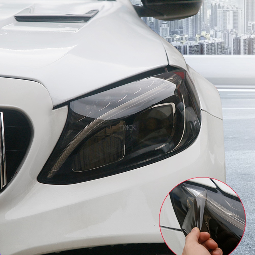 

Для Mercedes Benz A C E GLC GLA CLA GLS GLE Class W177 W205 W213 Автомобильные фары ТПУ дымчатые черные фары защитная пленка