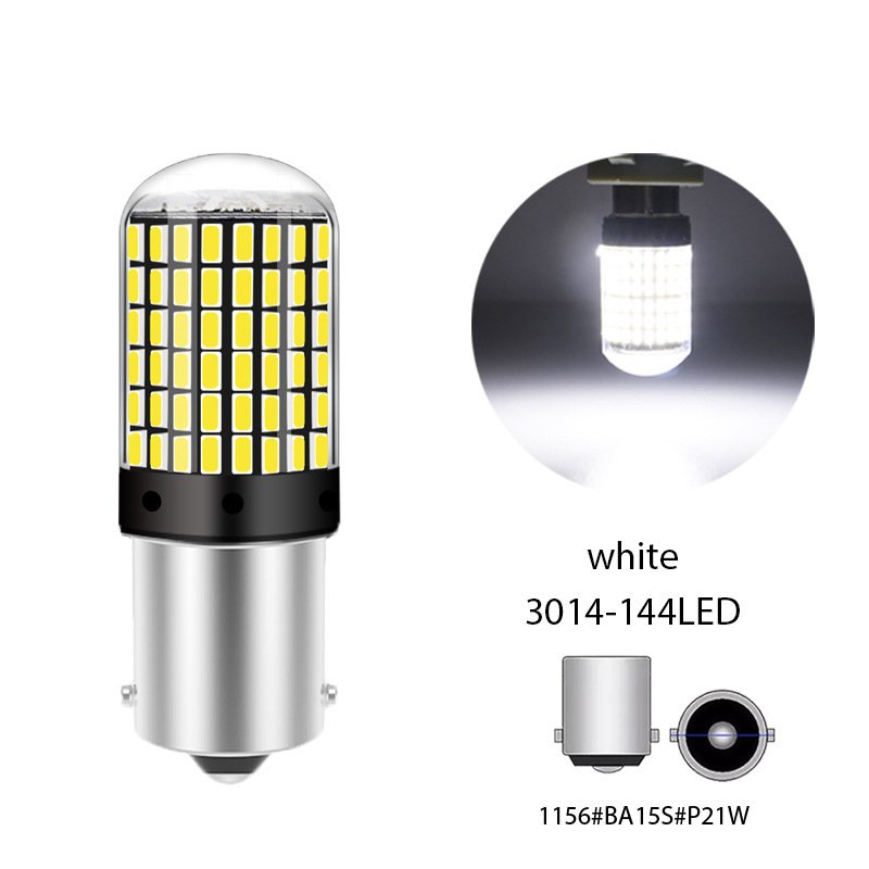 

2 шт. 1156 BA15S P21W BAU15S PY21W T20 7440 W21W 3157 1157 P21/5W W21/5W Светодиодные лампы 144smd Светодиодная лампа CanBus для указателя поворота