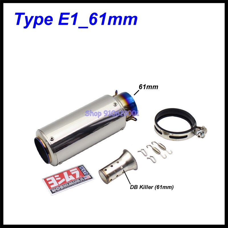

Впускной глушитель для мотоцикла 51 мм 61 мм, выхлопная труба Yoshimura Escape Moto DB Killer, универсальная мотоциклетная выхлопная труба для питбайка