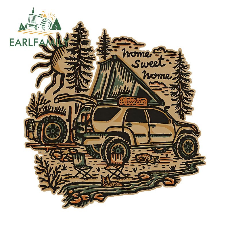 

EARLFAMILY 13 см X 12,7 см для кемпера Приключения горы Наслаждайтесь жизнью автомобильные наклейки Солнцезащитный модные наклейки аниме Стайлинг автомобиля