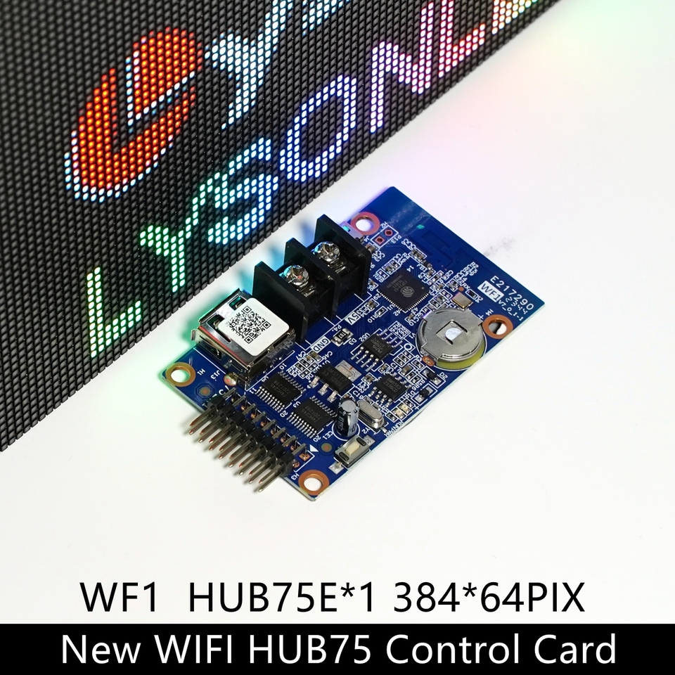 

Порт HUB75 HD-WF1 HuiDu одноцветная светодиодная карта управления WIFI для дверной вывески Lintel
