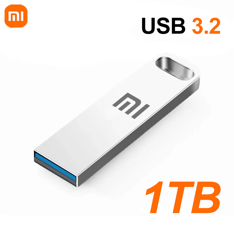 

Флэш-накопитель Xiaomi 2 ТБ USB 3.2 Сверхвысокоскоростная передача Металлический мини-U-диск Pen Drive Тип C Память Водонепроницаемый диск SSD U-Drive