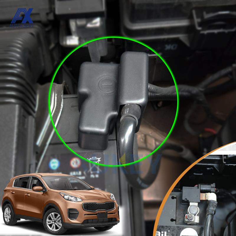 

Для KIA Sportage KX5 QL MK4 2016 2017 2018 2021 батарея двигателя отрицательные зажимы Клеммная крышка разъемы наклейки оболочка