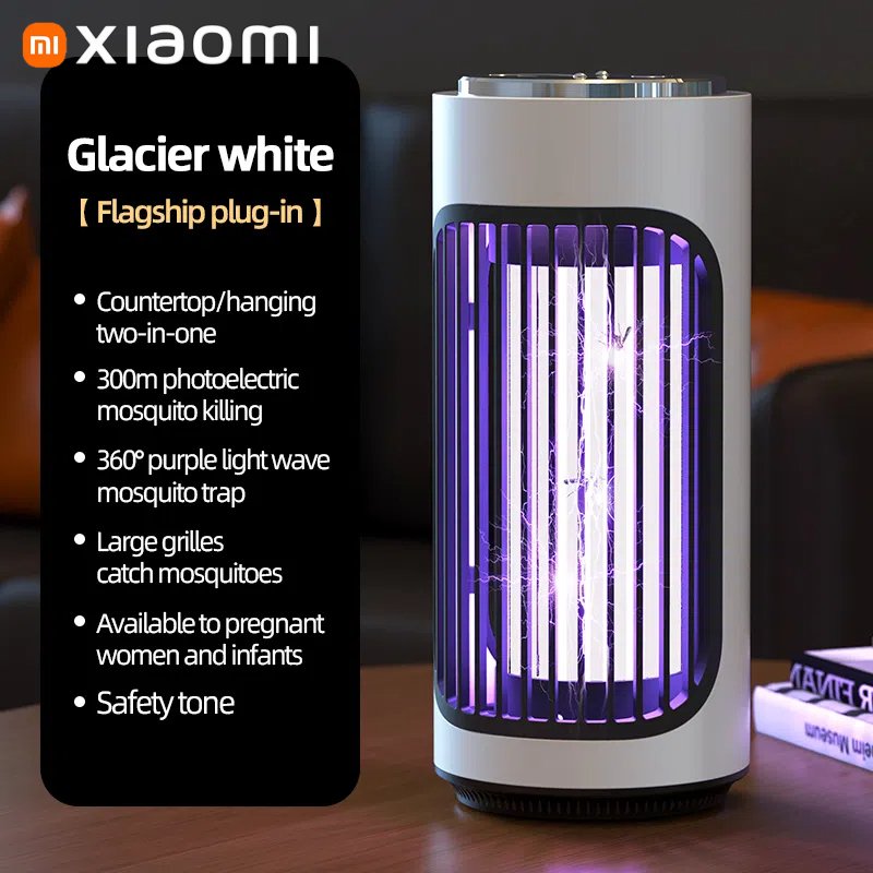 

Портативная лампа от комаров Xiaomi 360° ° Физический контроль комаров, цветочная крышка, ловушка-убийца, перезаряжаемая, бесшумная, безопасная для детей