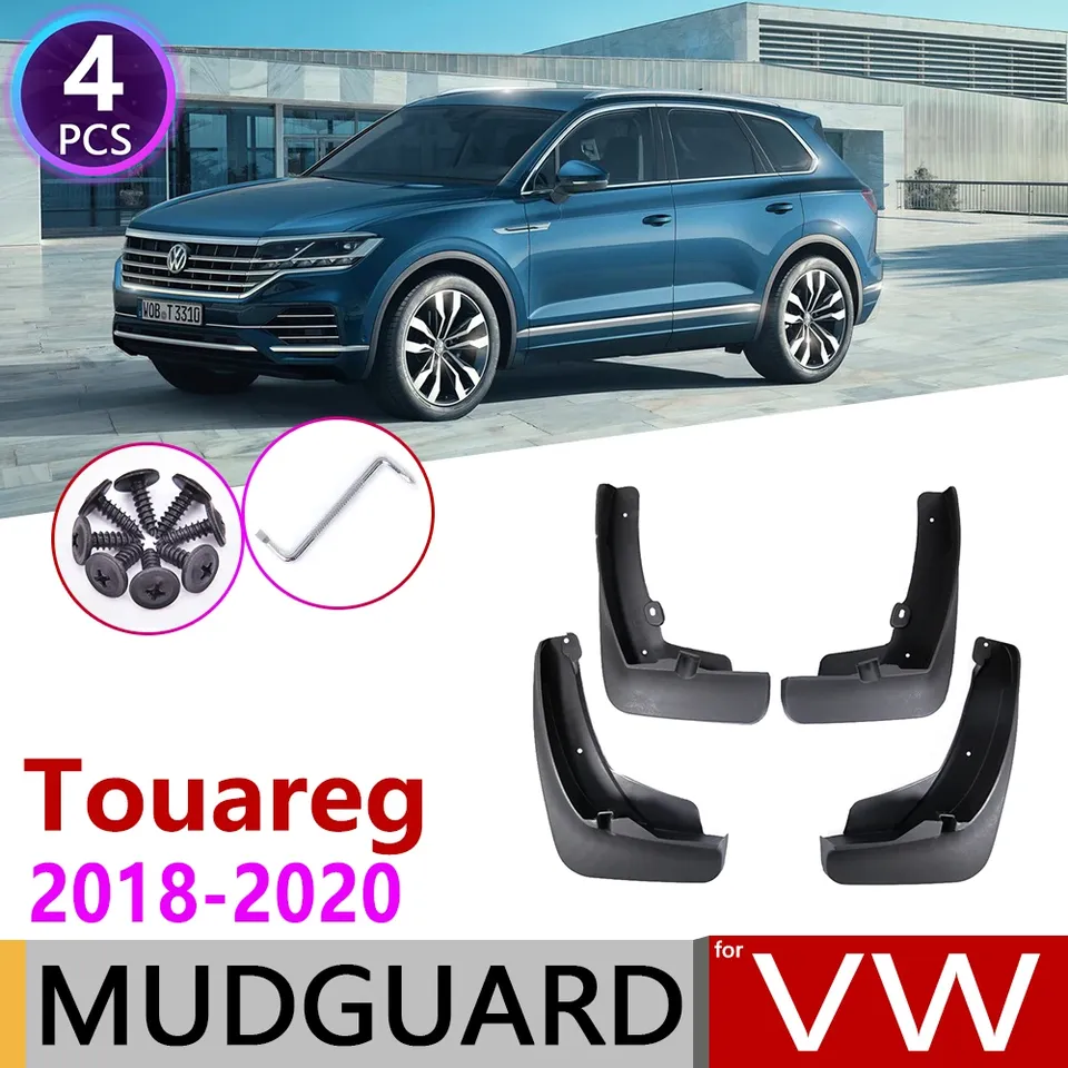 

Спереди и сзади автомобиля брызговик для Volkswagen Touareg MK3 CR 2018 2019 2020 крыло брызговики Всплеск клапаном аксессуары для брызговиков
