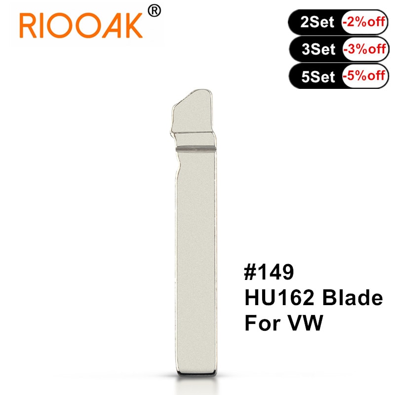 

10 шт. универсальный лезвие дистанционного ключа HU162 HU162T # 149 KD VVDI необрезанная откидная заготовка для VW Golf 7, сменное лезвие ключа Sportsvan
