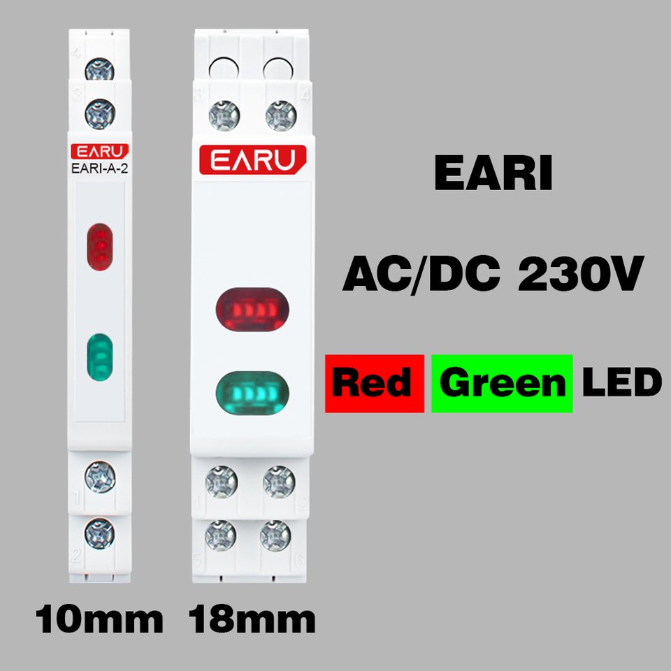 

EARUELECTRIC Рельсовый индикатор светодиодный красный зеленый синий 220В 230В