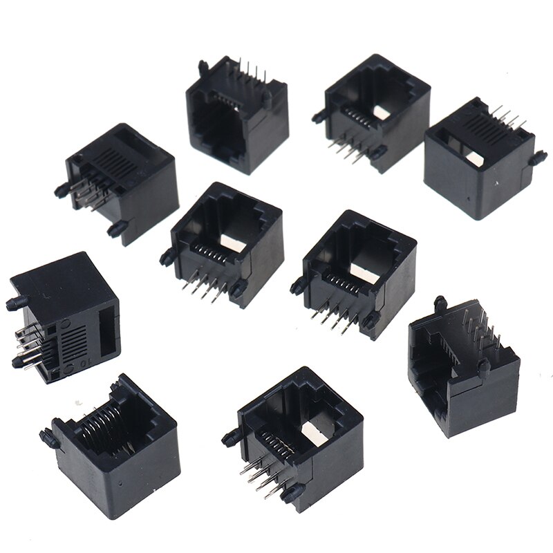 

10 шт./лот RJ45 8P8C компьютер Интернет сеть PCB разъем
