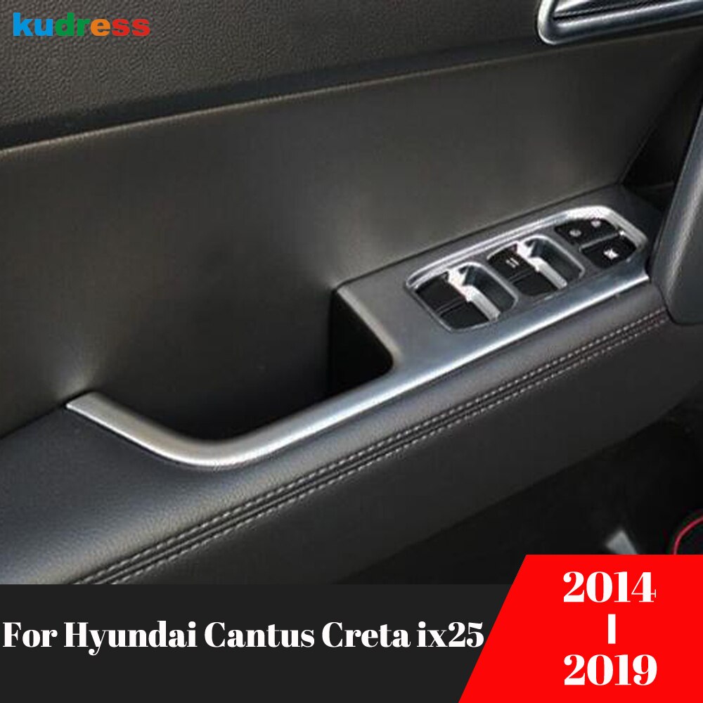 

Кнопка переключателя для автомобильного стеклоподъемника, Накладка для Hyundai Cantus Creta ix25 2014 2015 2016 2017 2018 2019, матовые аксессуары для интерьера